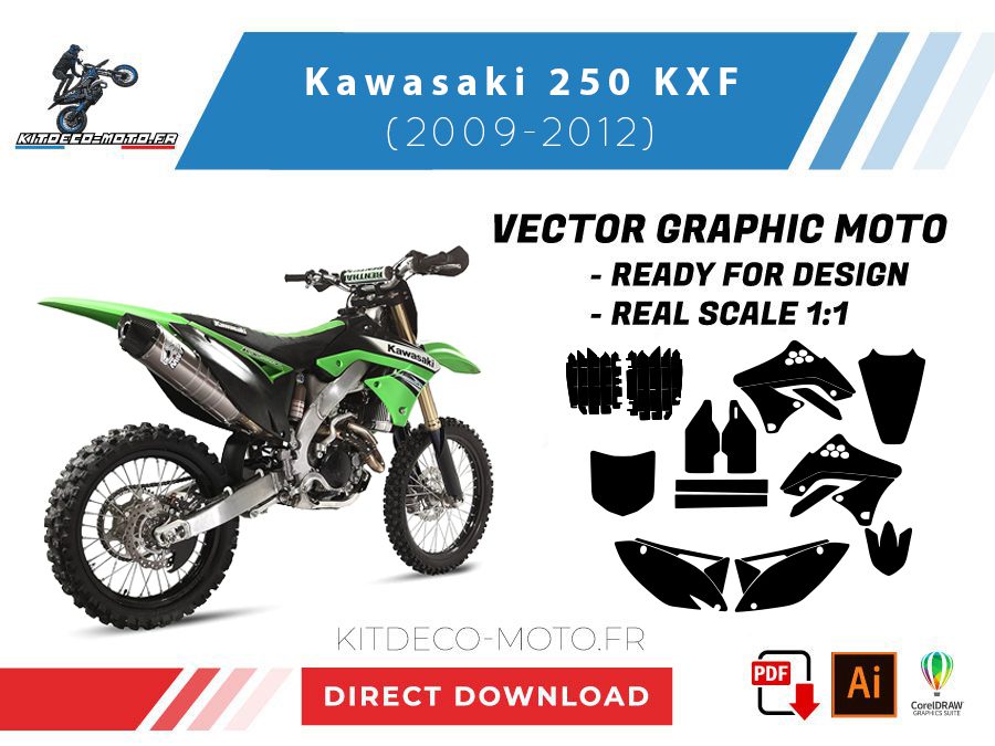 modelo kawasaki 250 kxf (2009 2012) vetor