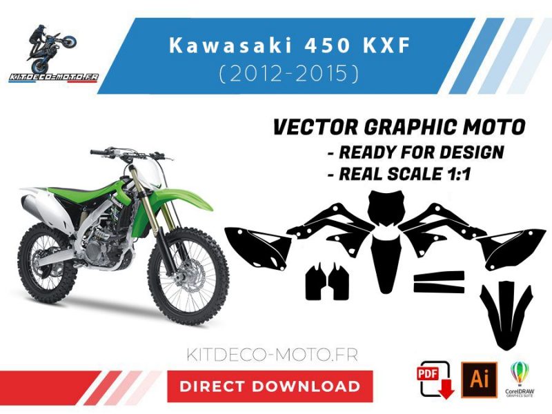 plantilla kawasaki 450 kxf (2012 2015) vector