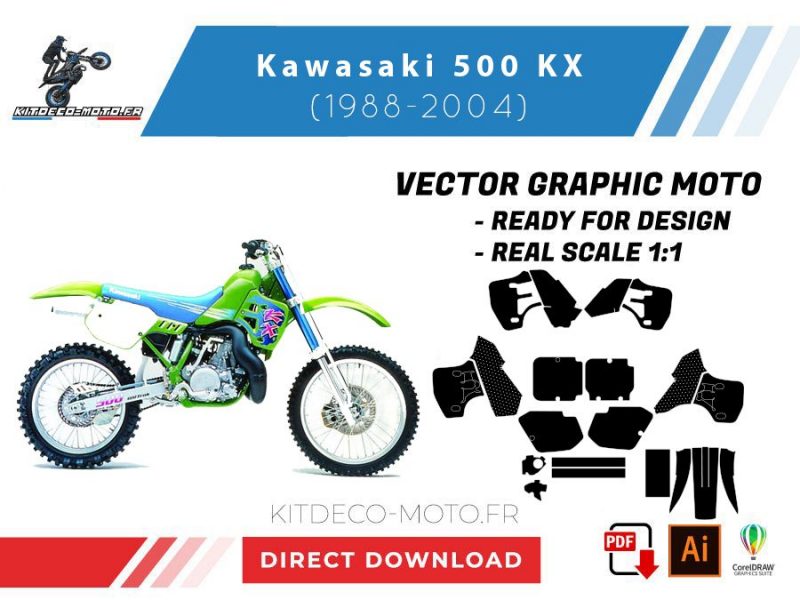 plantilla kawasaki 500 kx (1988 2004) vectorial