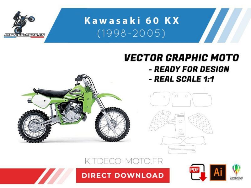 modello kawasaki 60 kx (1998 2005) vettoriale
