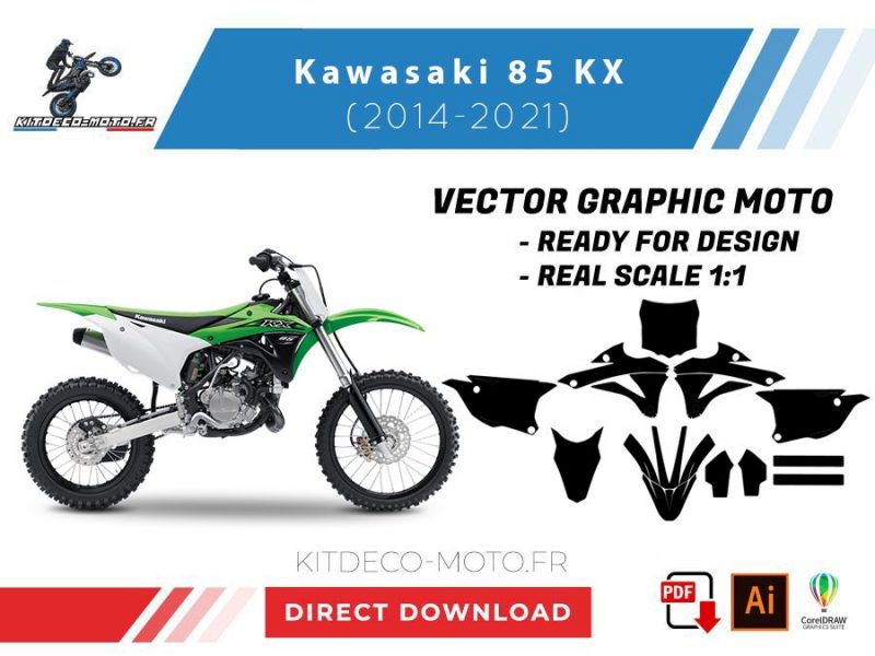 modello kawasaki 85 kx (2014 2021) vettoriale