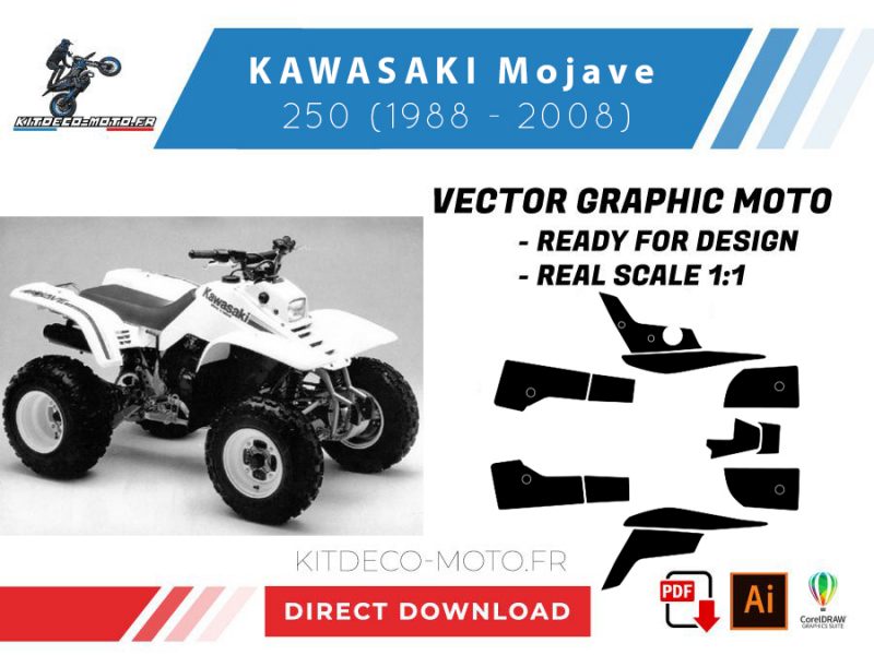 modello kawasaki mojave 250 (1988 2008) vettoriale
