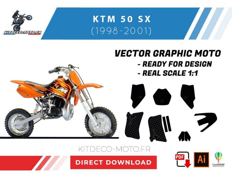 modello ktm 50 sx (1998 2001) vettoriale