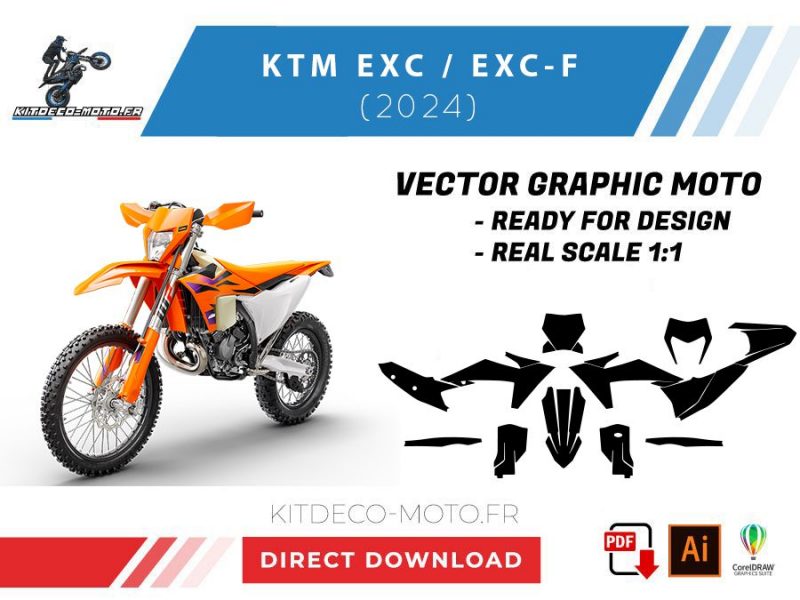 template ktm exc (2024) vector