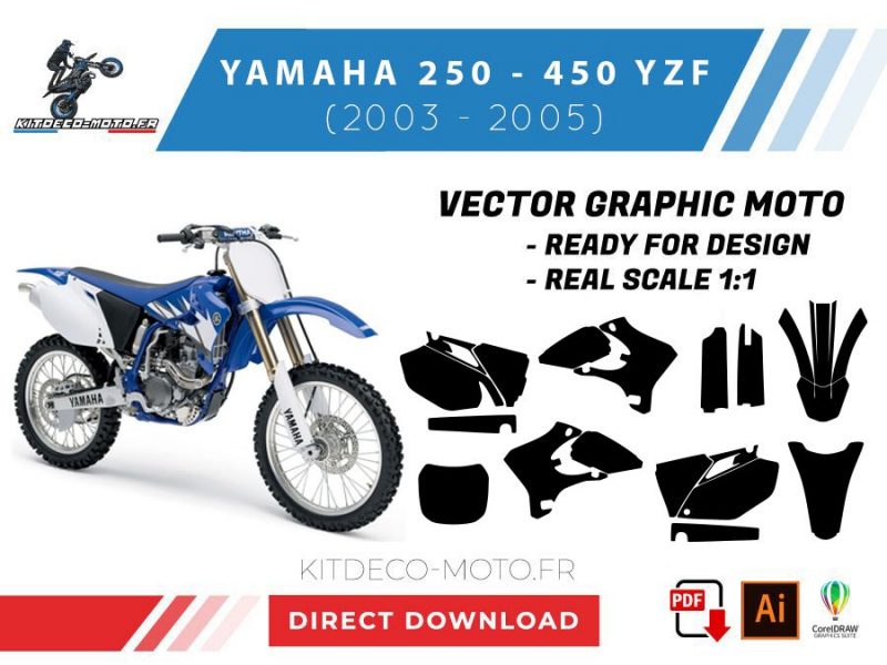modello yamaha 250 / 450 yzf (2003 2005) vettoriale