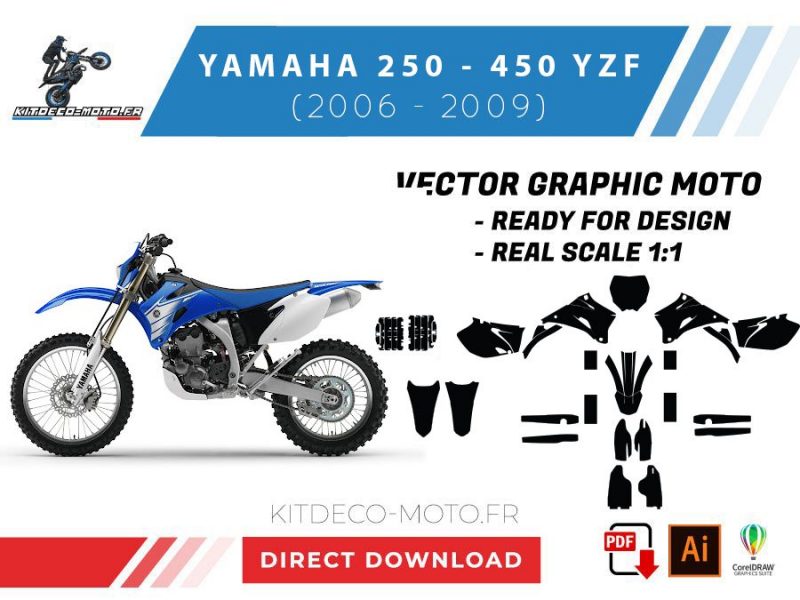 modello yamaha 250 / 450 yzf (2006 2009) vettoriale