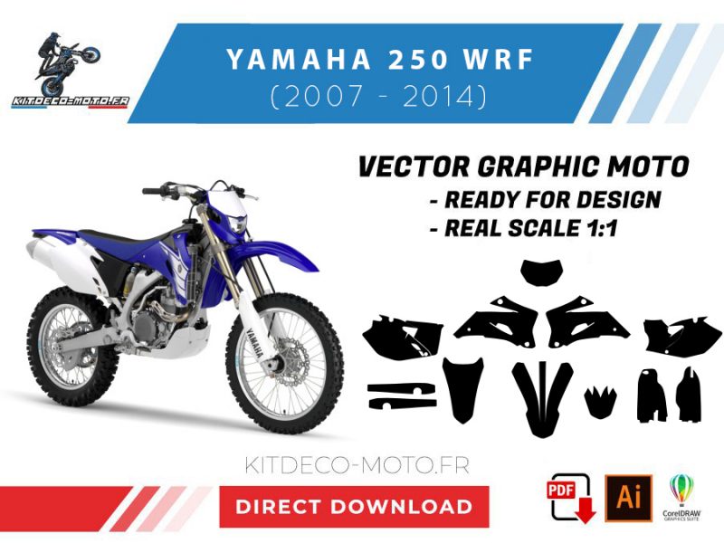 plantilla vectorial yamaha 250 wrf (2007 2014)
