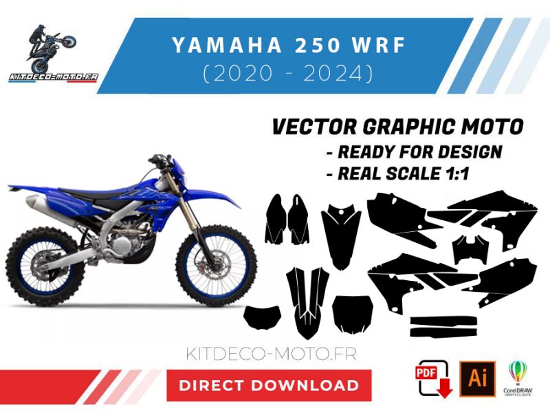 plantilla vectorial yamaha 250 wrf (2020 2024)