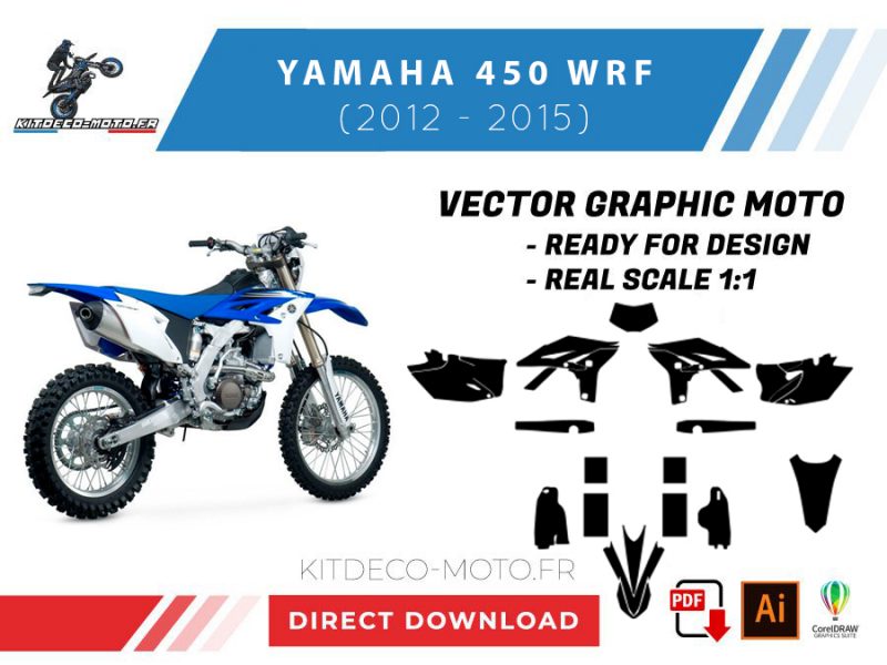 modello yamaha 450 wrf (2012 2015) vettoriale