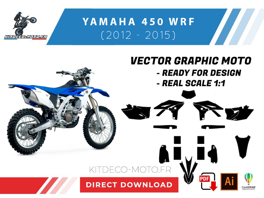 template yamaha 450 wrf (2012 2015) vector