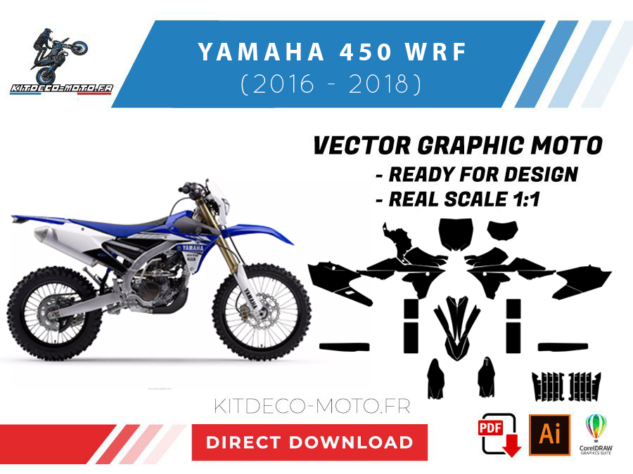 template yamaha 450 wrf (2016 2018) vector