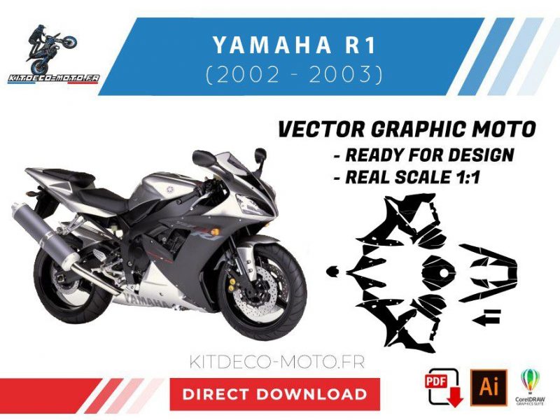 modello yamaha yzf r1 (2002 2003) vettoriale