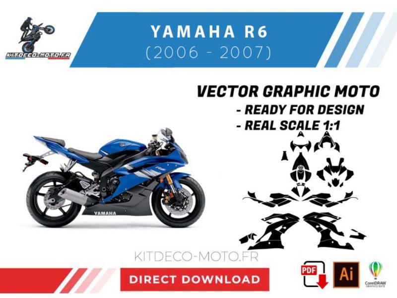 modello yamaha yzf r6 (2006 2007) vettoriale