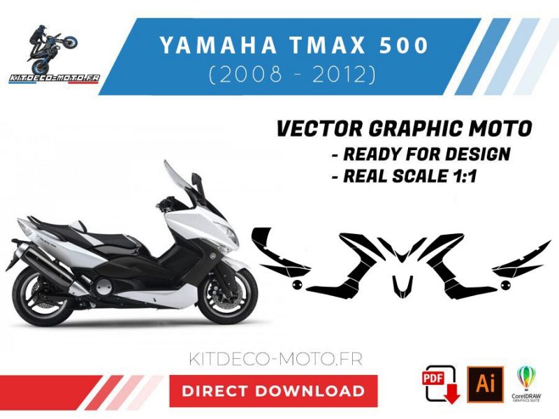 plantilla yamaha tmax 500 (2008 2012) vectorial