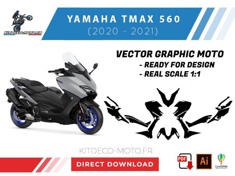 template yamaha tmax 560 (2020 2021) vector