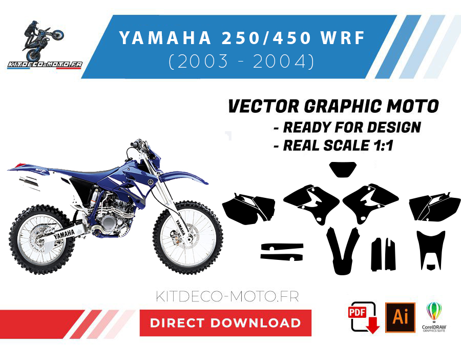 template yamaha 250 / 450 wrf (2003 2004) vector