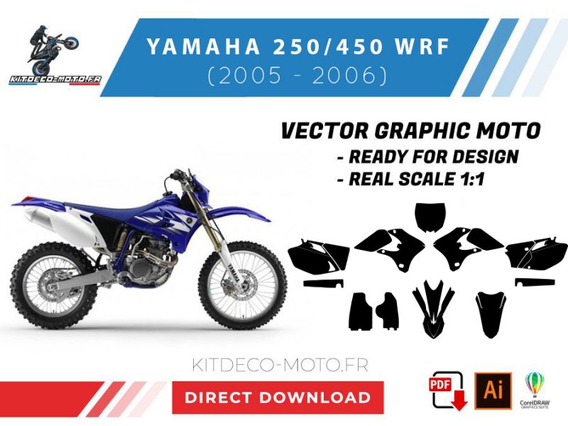 modello yamaha 250 / 450 wrf (2005 2006) vettoriale