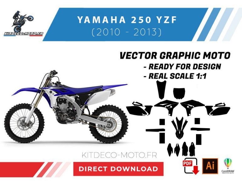 plantilla yamaha 250 yzf (2010 2013) vector