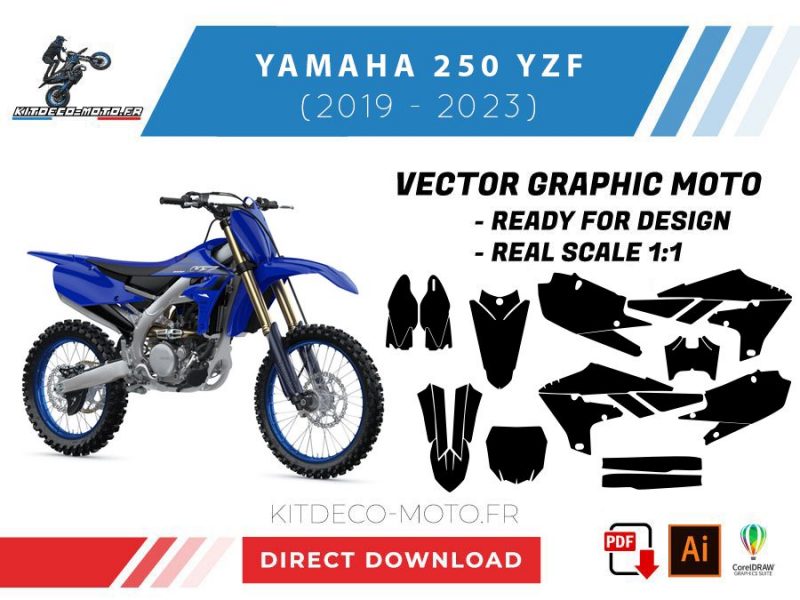 plantilla yamaha 250 yzf (2019 2023) vector