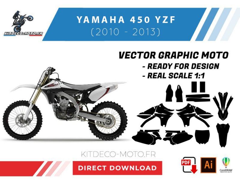plantilla yamaha 450 yzf (2010 2013) vector