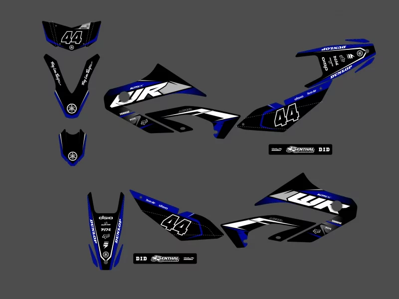 kit gráfico yamaha wr 125 race azul