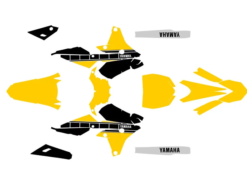 kit déco yamaha 250 yzf (2014 2018) anniversaire jaune