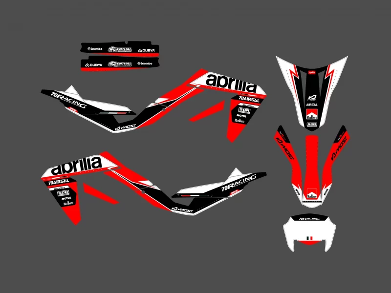 Kit gráficos racing Aprilia 50 rx / sx (2006 2017)