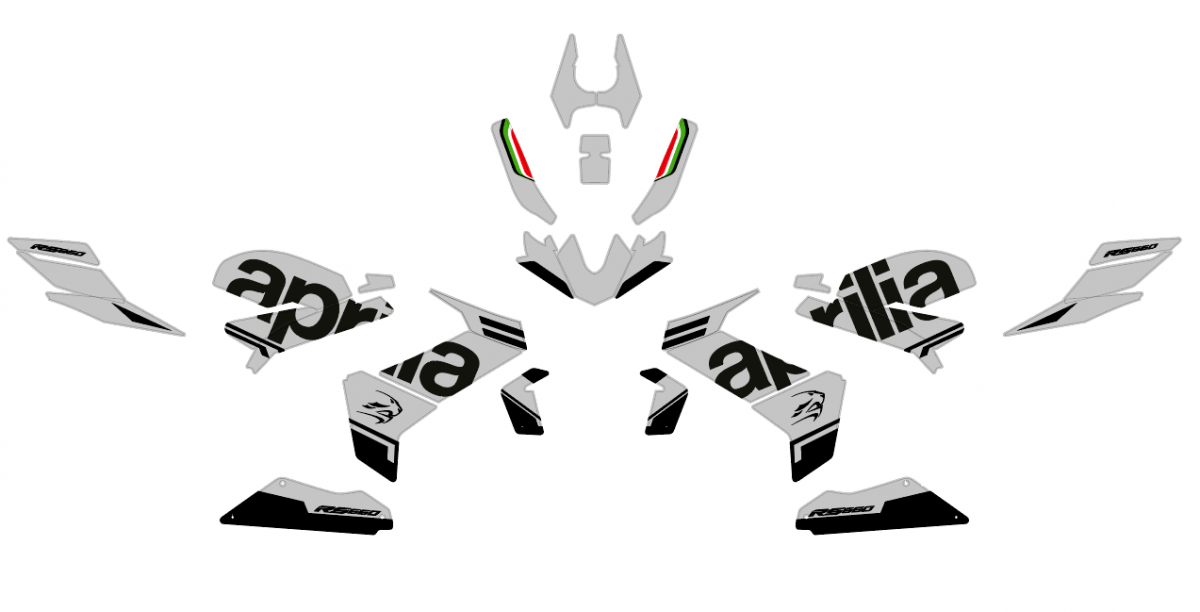 kit déco aprilia rs 660 – origine gris