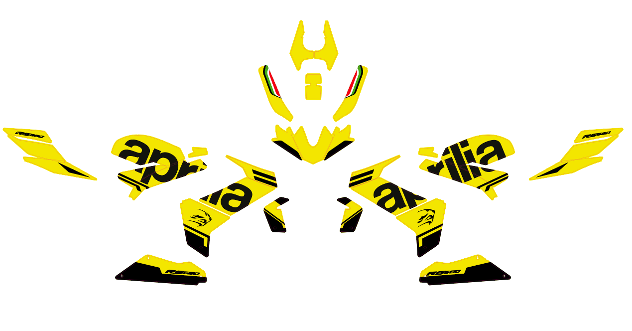 kit déco aprilia rs 660 – origine jaune