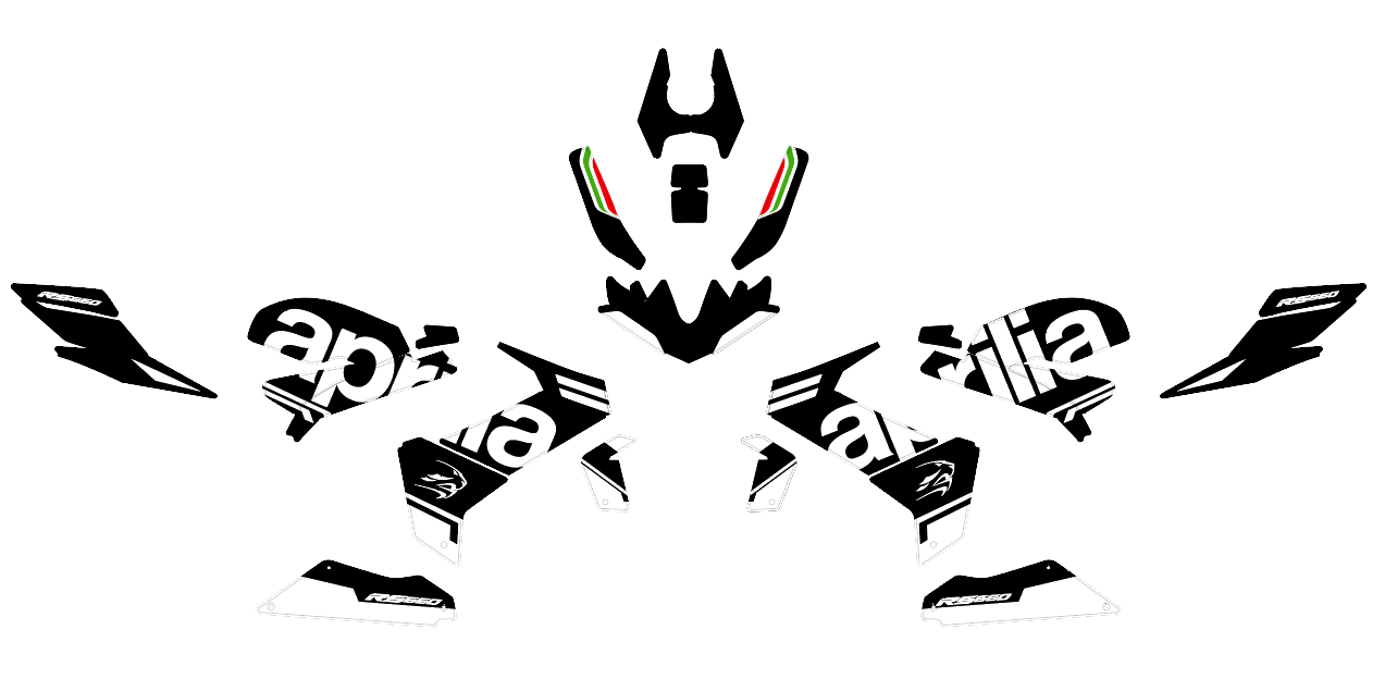 kit déco aprilia rs 660 – origine noir