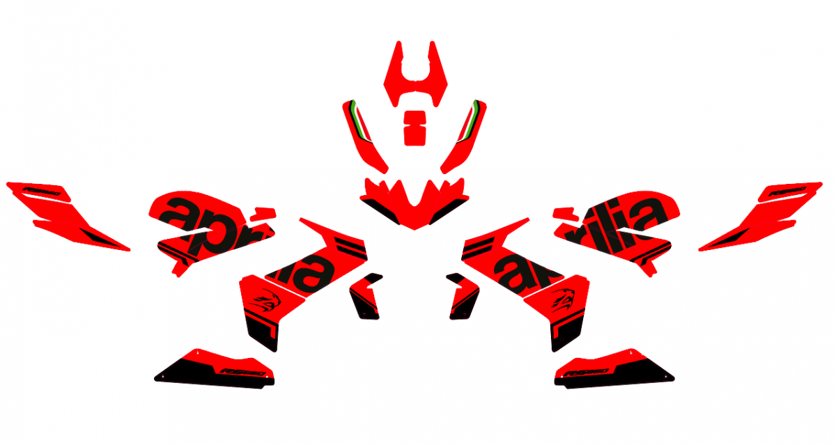 kit déco aprilia rs 660 – origine rouge #2