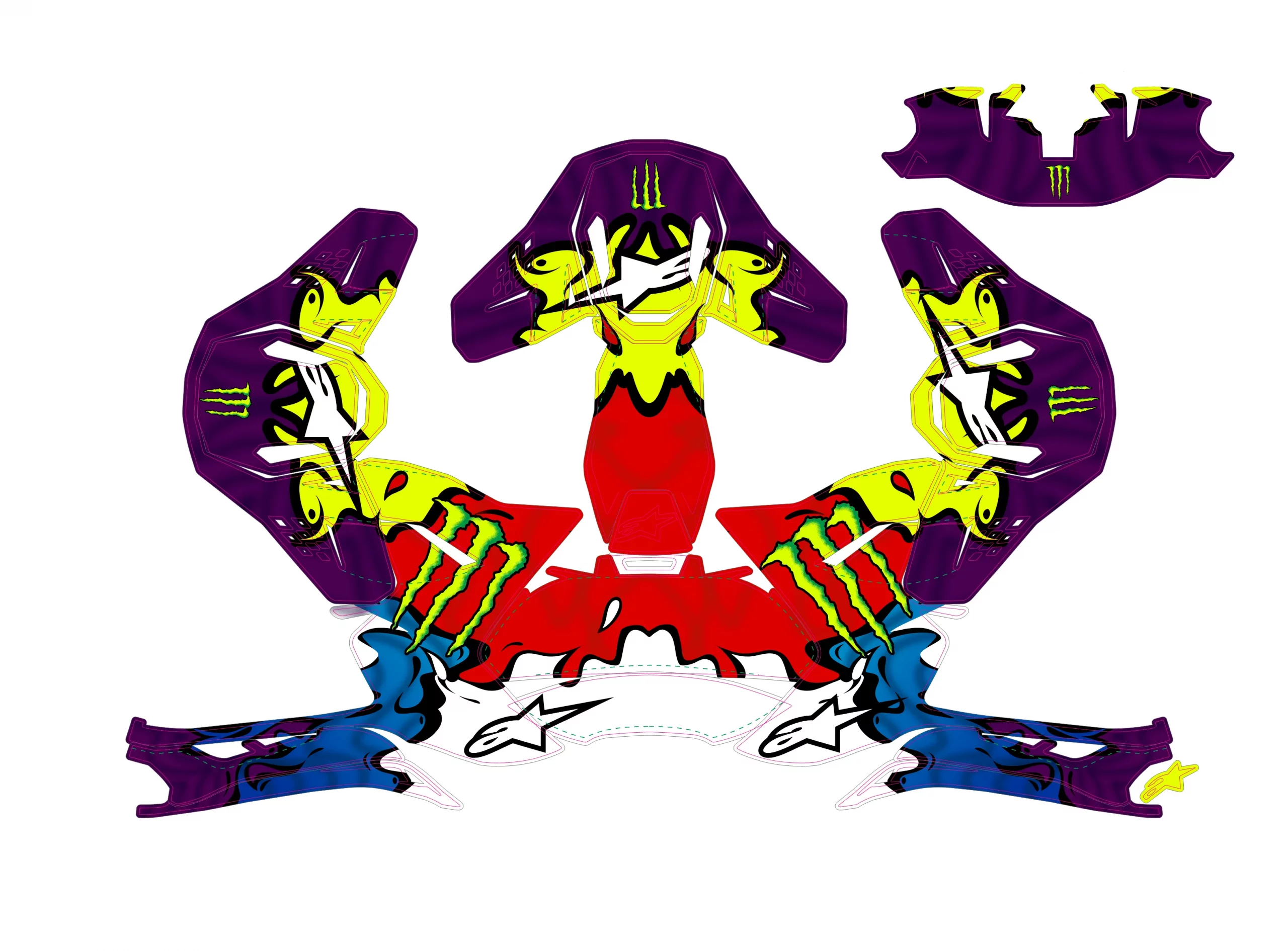 kit déco casque alpinestars sm8 colors