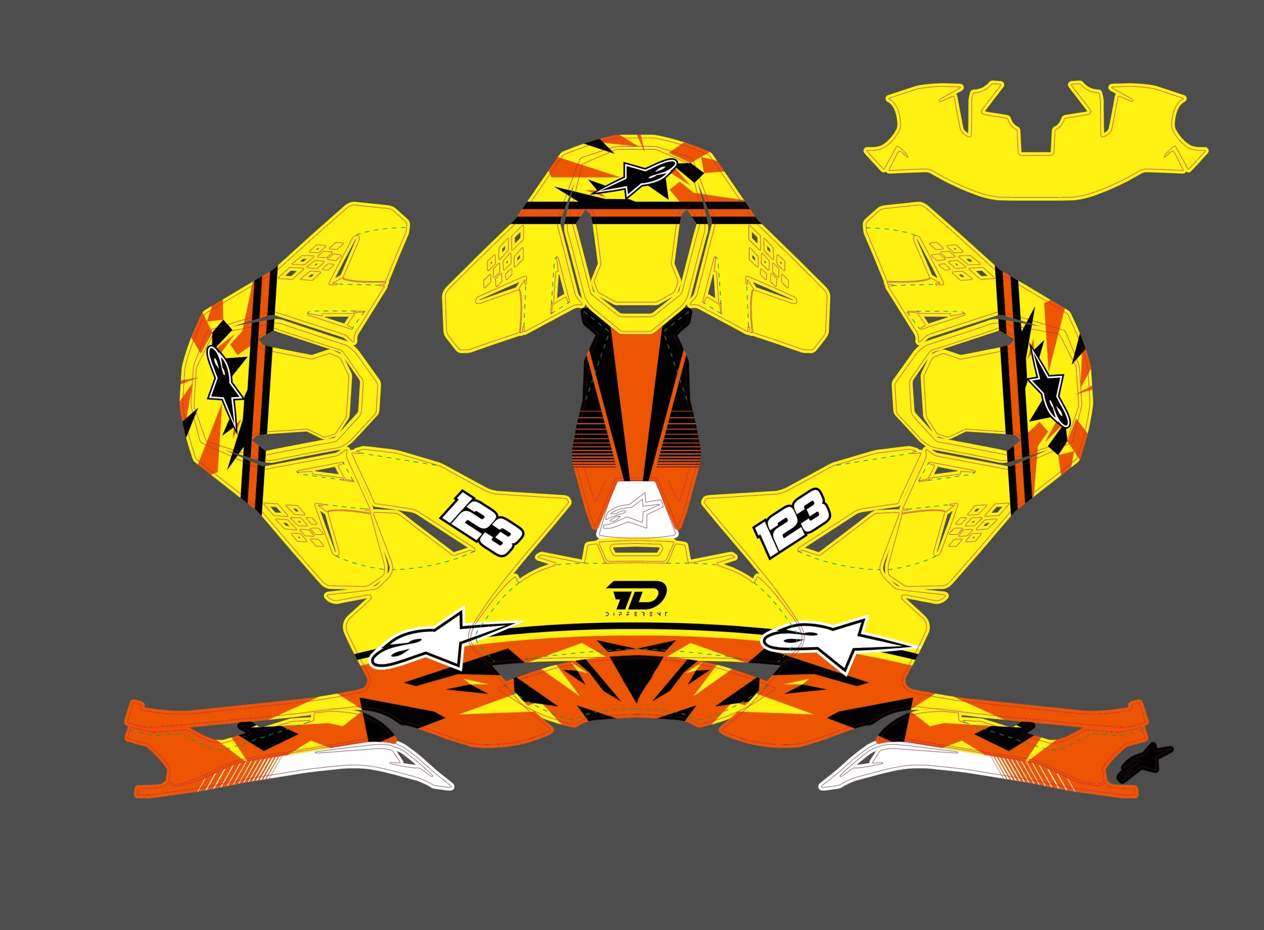 kit déco casque alpinestars sm8 factory