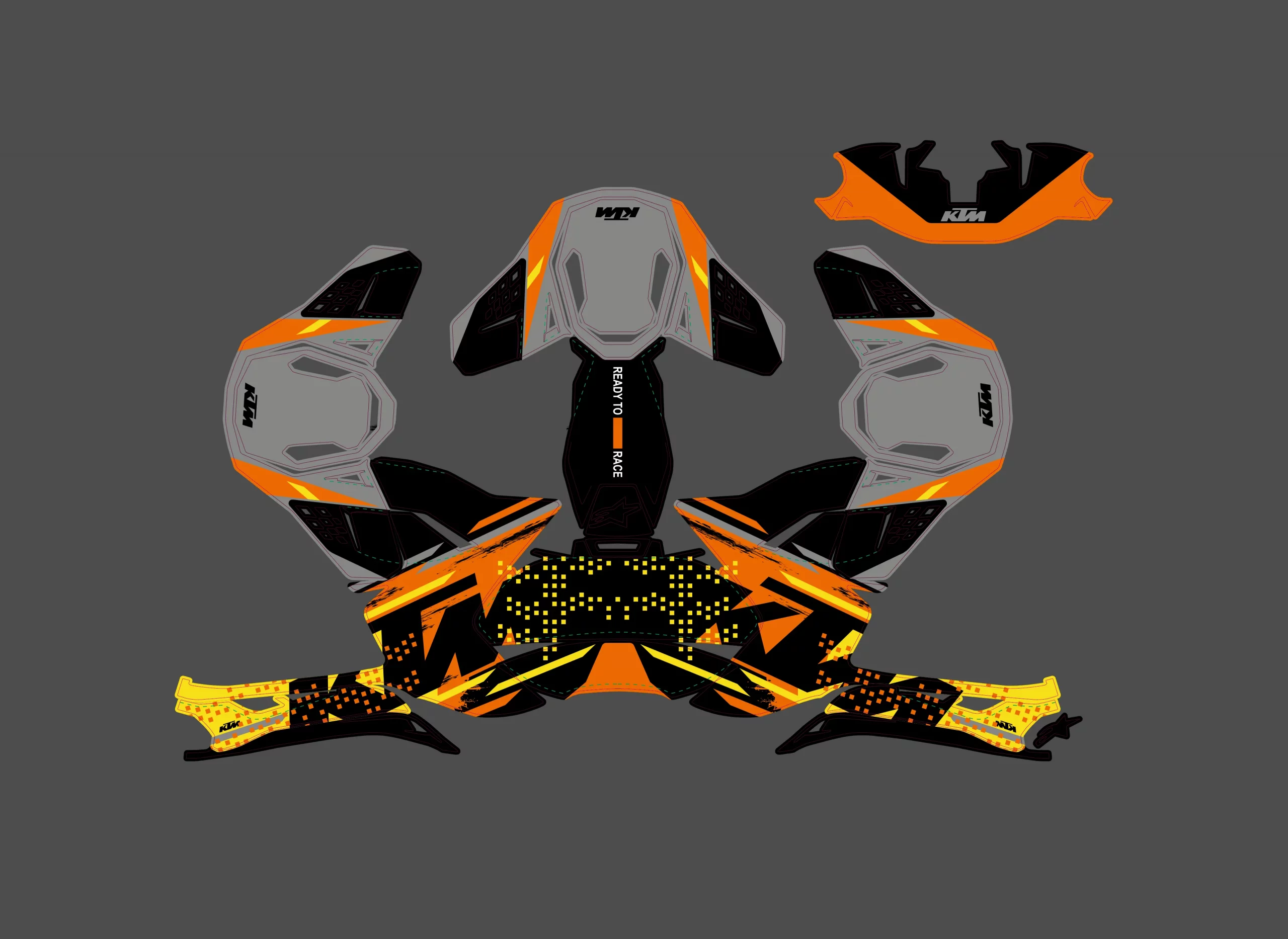 kit déco casque alpinestars sm8 racing