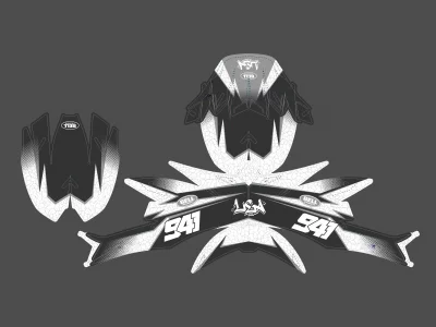 Kit decorazione casco Bell Moto Flex 9 Race bianco