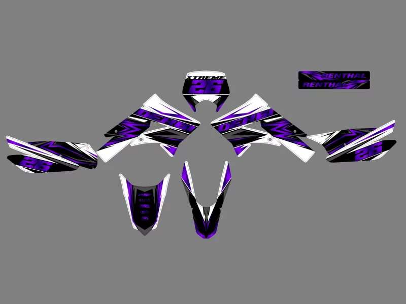 Kit de decoración derbi 50 x treme / racing loop violeta