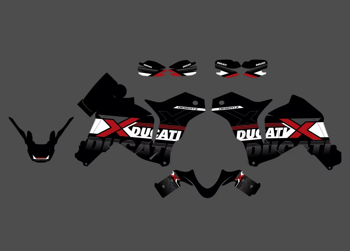 kit déco ducati desert x factory noir