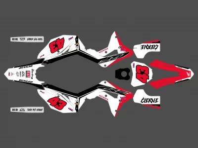 Honda 250 CRF Grafik-Kit (2018 2021) – Rennweiß