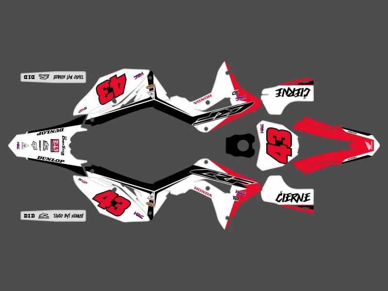 Kit grafiche honda 250 crf (2018 2021) – bianco racing