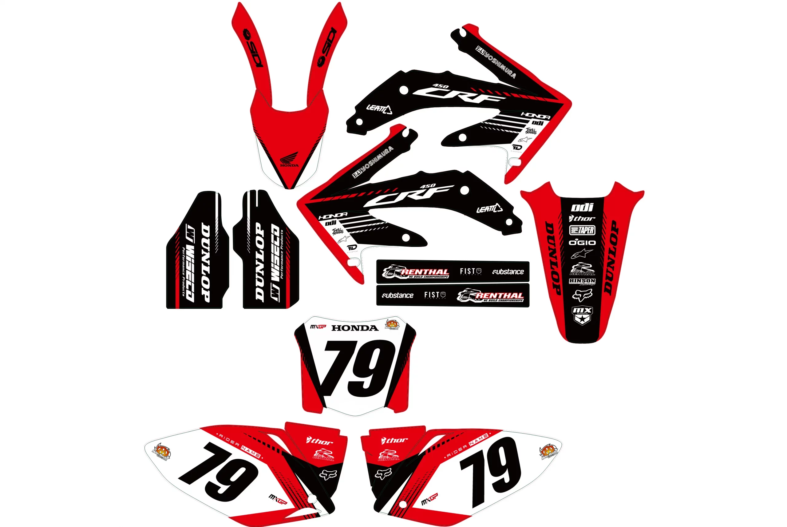 kit déco honda 450 crf (2005 2008) odi