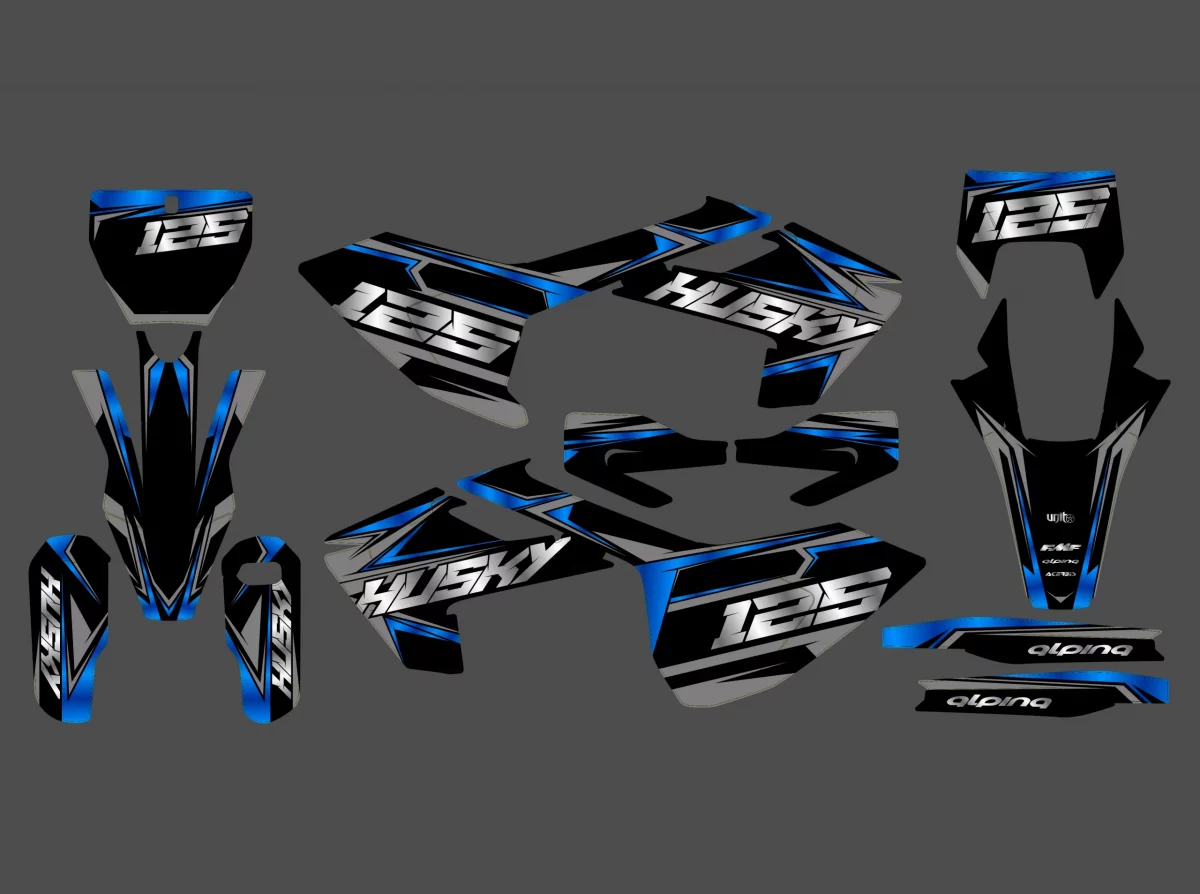 kit déco husqvarna tc / fc / fs (2016 2018) gotam bleu