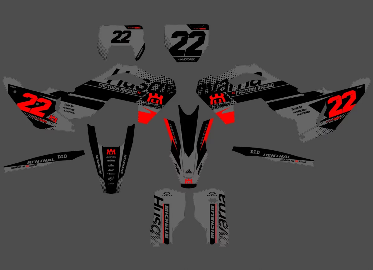 kit déco husqvarna tc / fc (2023 2024) loop rouge