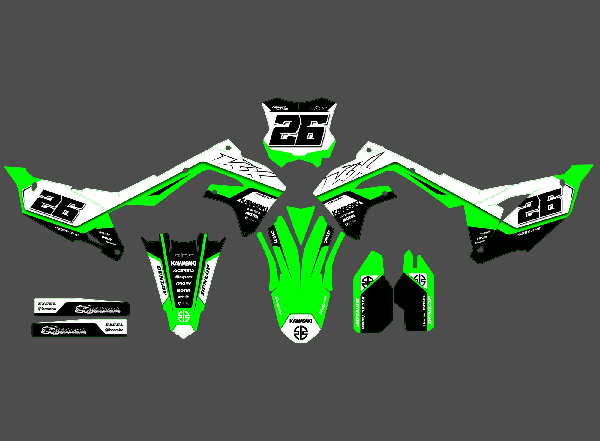 kit déco kawasaki 450 kxf (2019 2023) apon