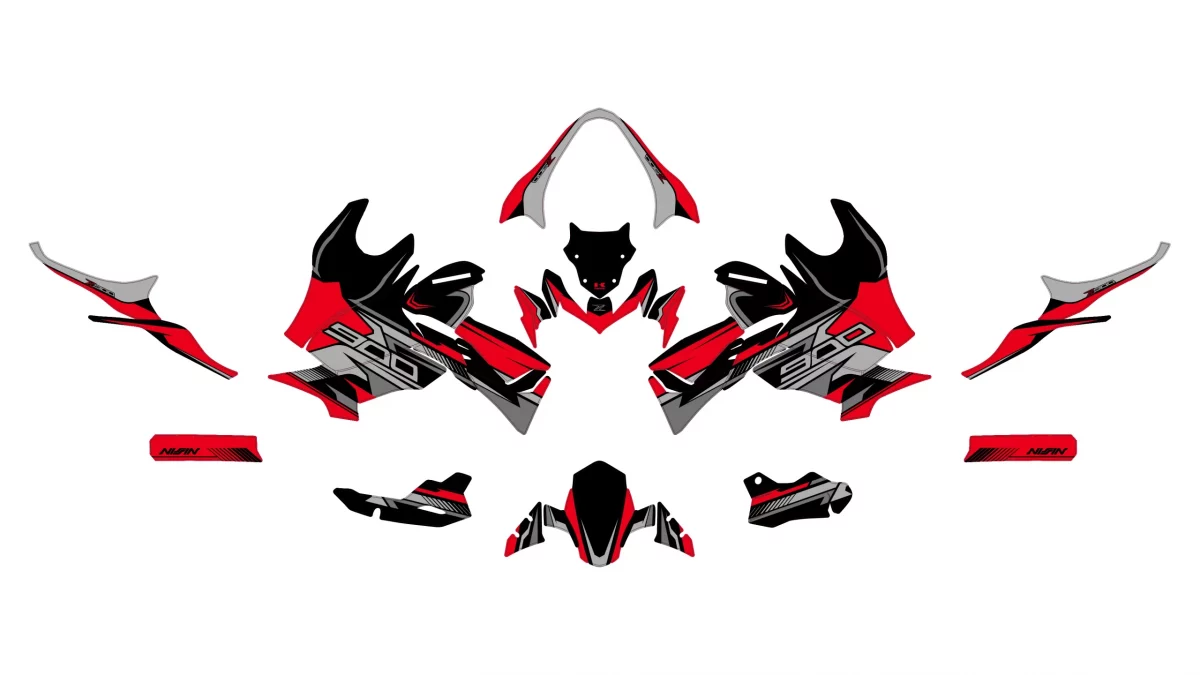 kit déco kawasaki z900 gotam rouge