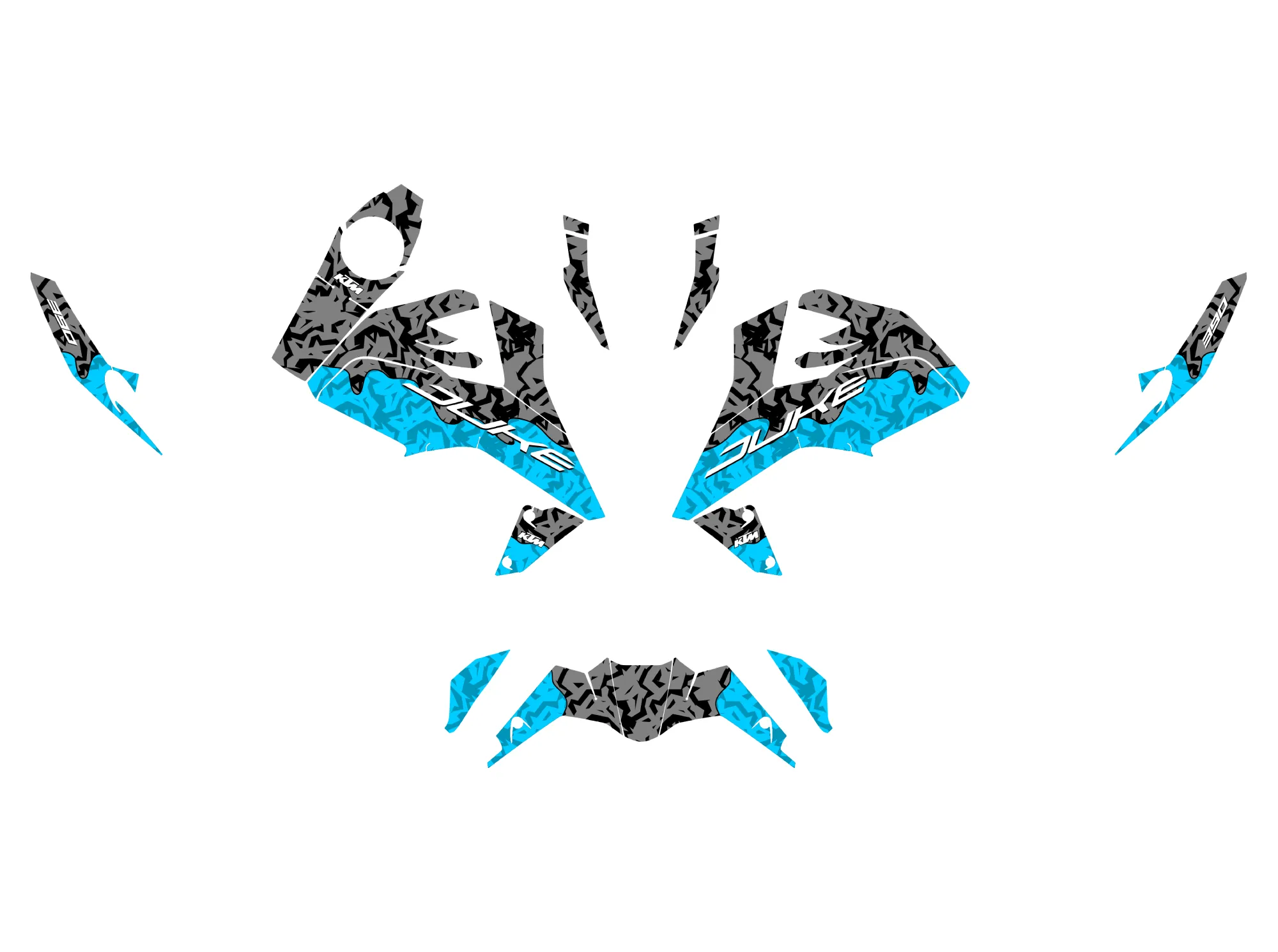 kit déco ktm 125 / 390 duke glop