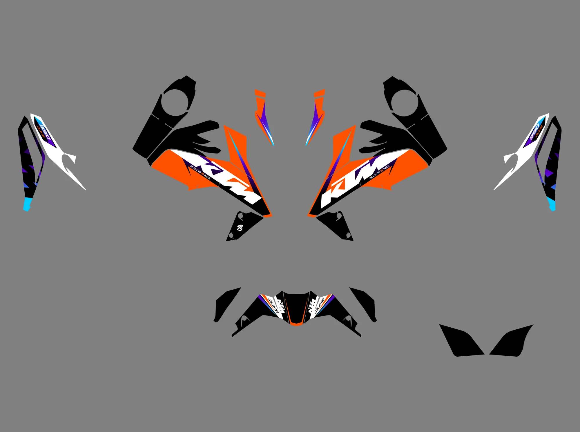 kit déco ktm 125 / 390 duke type origine