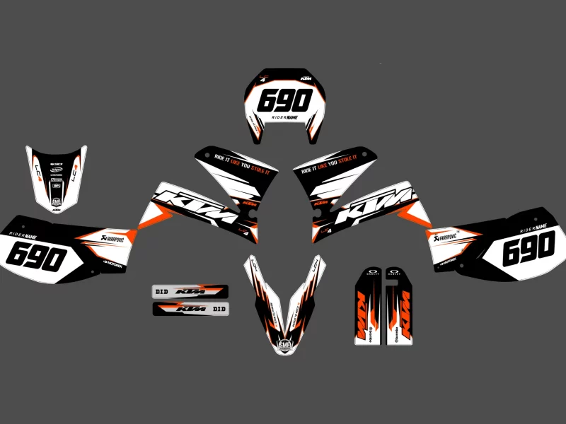 ktm 640 lc4 ready to race graphic kit