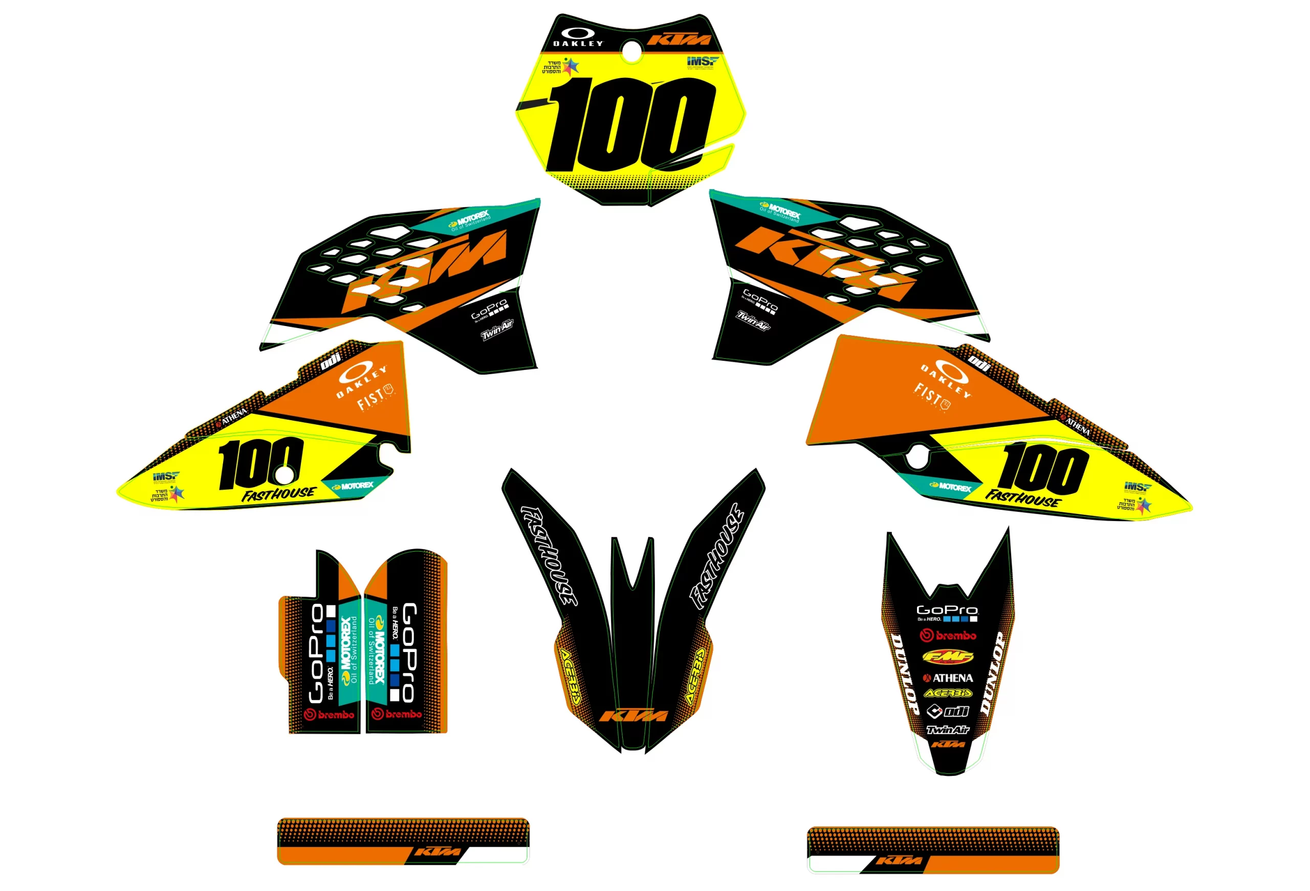 kit déco ktm 65 sx (2009 2015) fast