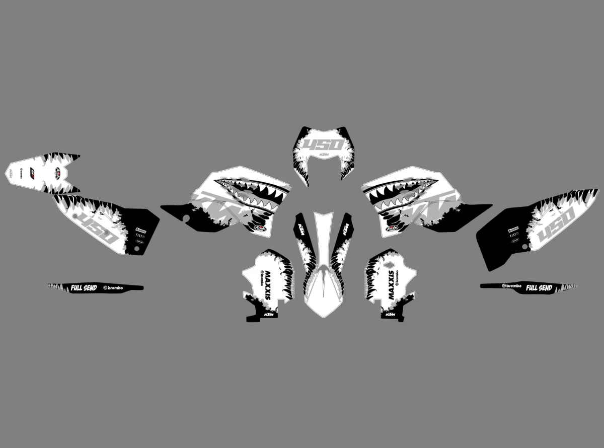 kit déco ktm exc / exc f (2008 2011) shark