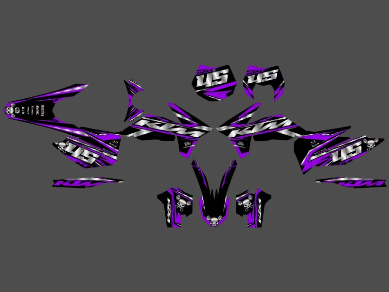 kit deco ktm exc / exc f (2012 2013) craft violeta